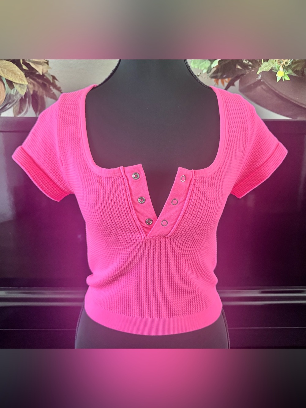Colsie Hot Pink Crop Top